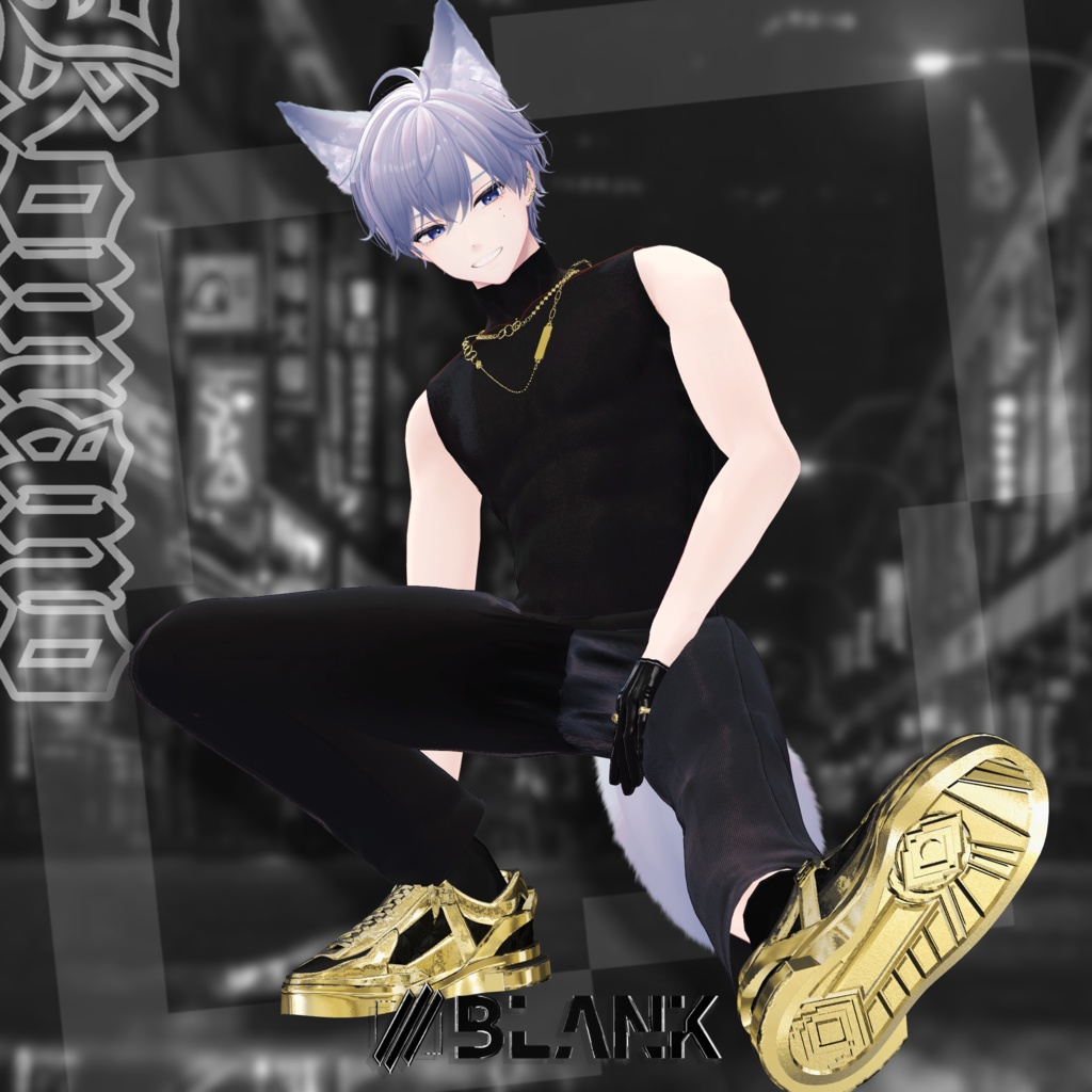 BLANK-BLAKTION スニーカー【6アバター対応】#fillinthe_BLANK_