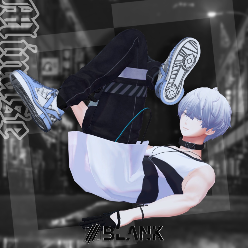 BLANK-BLAKTION スニーカー【6アバター対応】#fillinthe_BLANK_