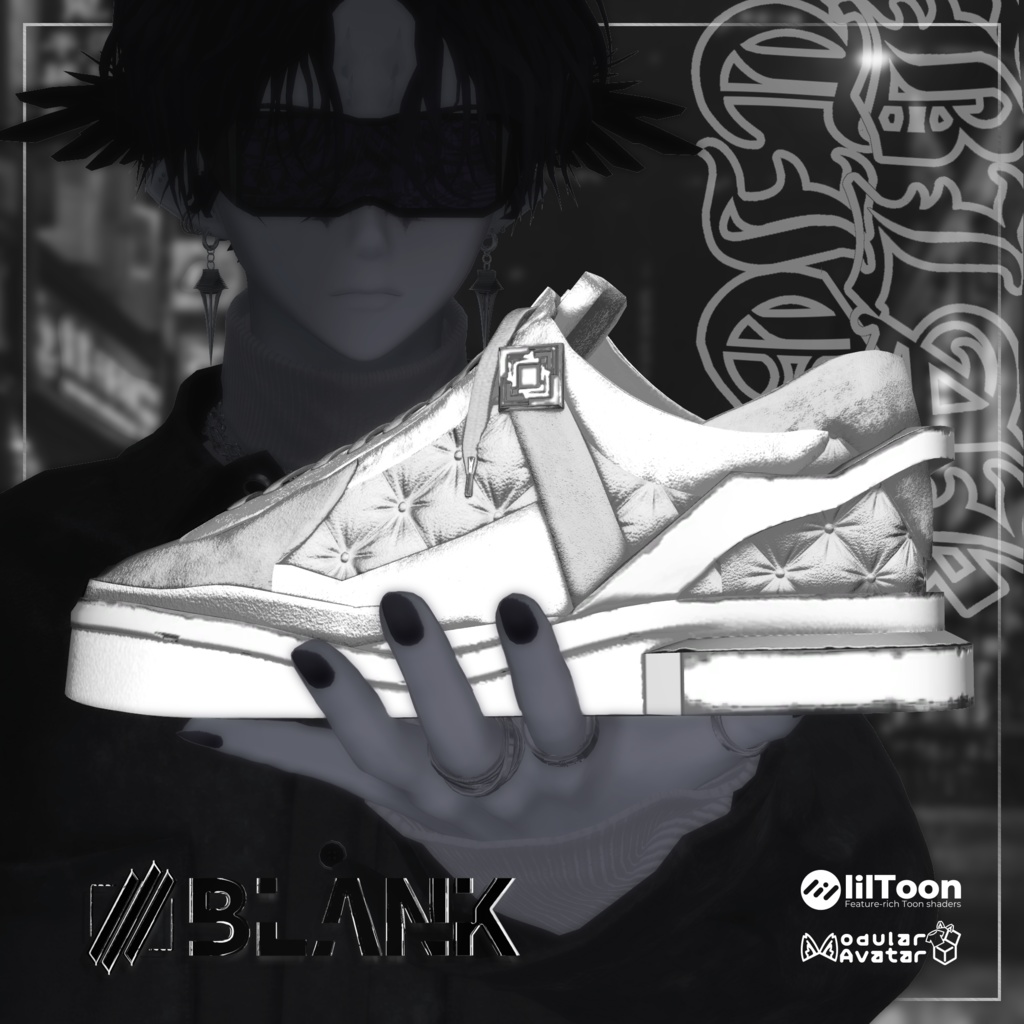 BLANK-BLAKTION スニーカー【6アバター対応】#fillinthe_BLANK_
