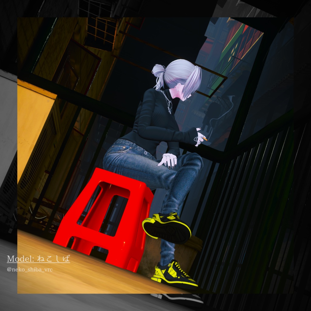 BLANK-BLAKTION スニーカー【6アバター対応】#fillinthe_BLANK_