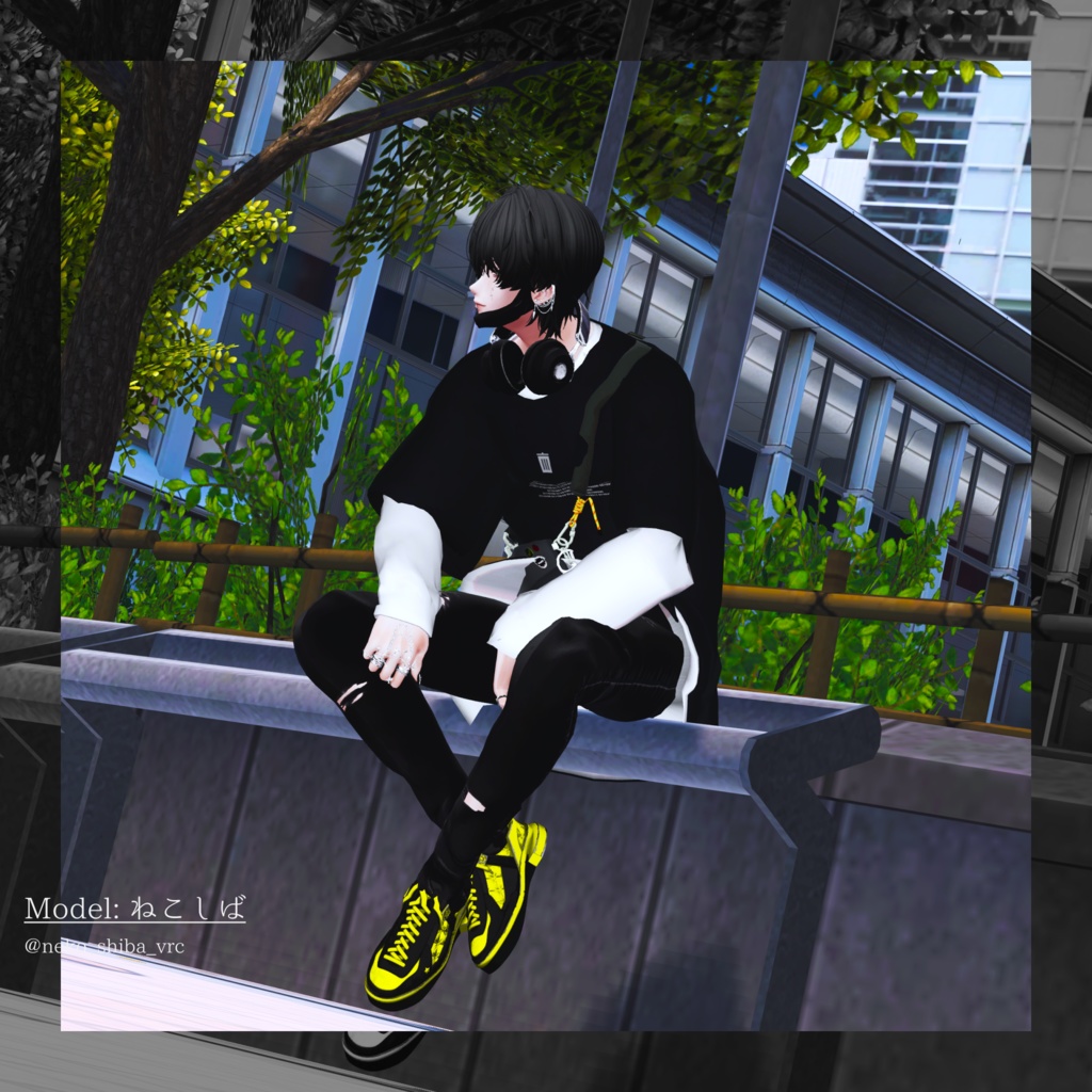 BLANK-BLAKTION スニーカー【6アバター対応】#fillinthe_BLANK_