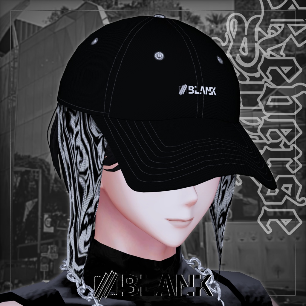 BLANK-Bandana Style フェザーヘアー＆キャップ【水瀬,狛乃,墨惺】