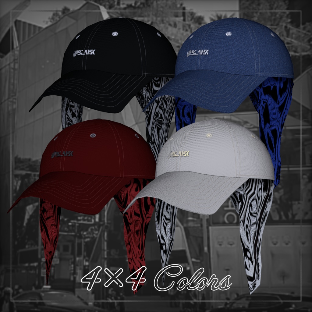 BLANK-Bandana Style キャップ【水瀬,狛乃,墨惺】