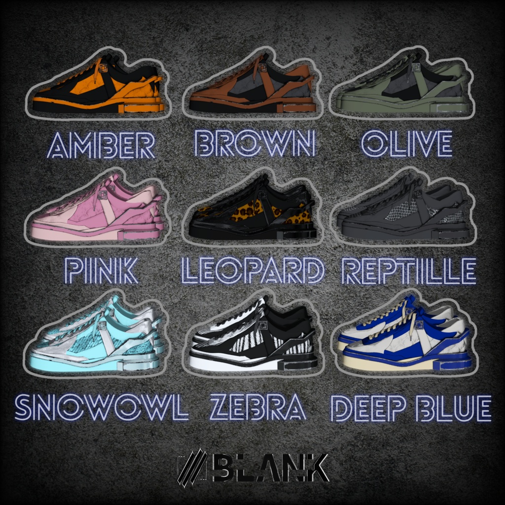 BLANK-BLAKTION スニーカー カラーパック【Gen2】#fillinthe_BLANK_