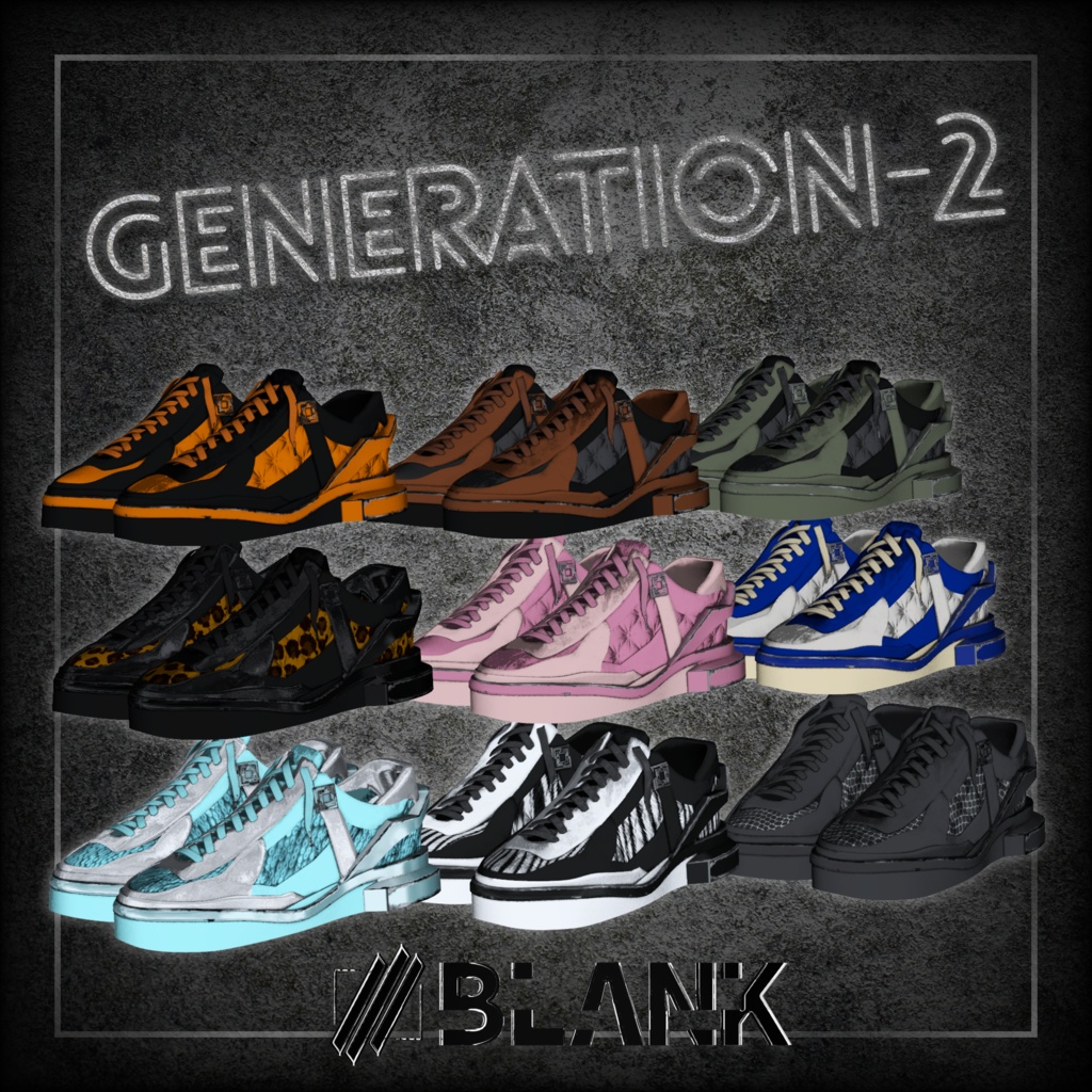 BLANK-BLAKTION スニーカー カラーパック【Gen2】#fillinthe_BLANK_