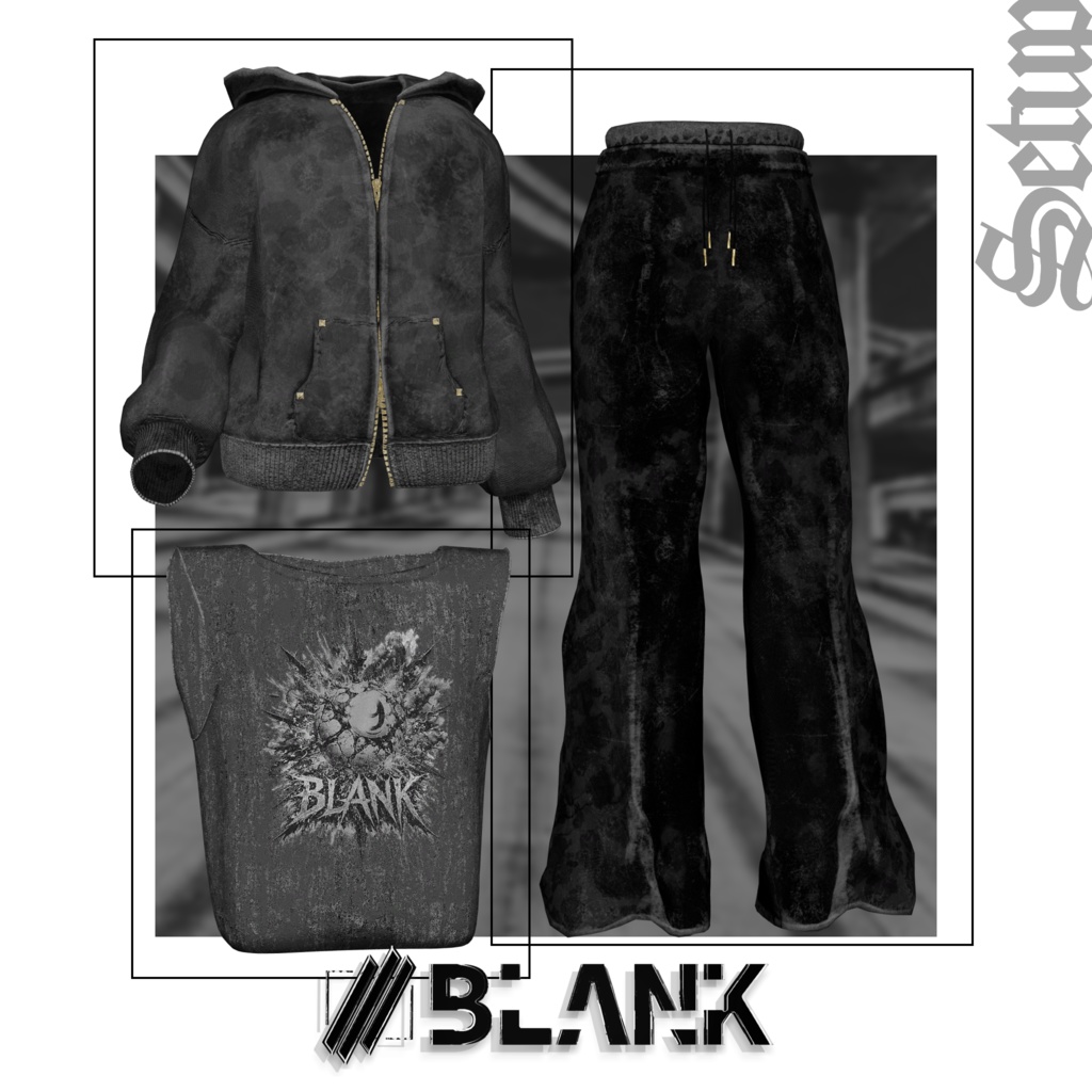 【25%OFF!!!】BLANK-Leopard Style セットアップ【4アバター MA対応】#fillinthe_BLANK_