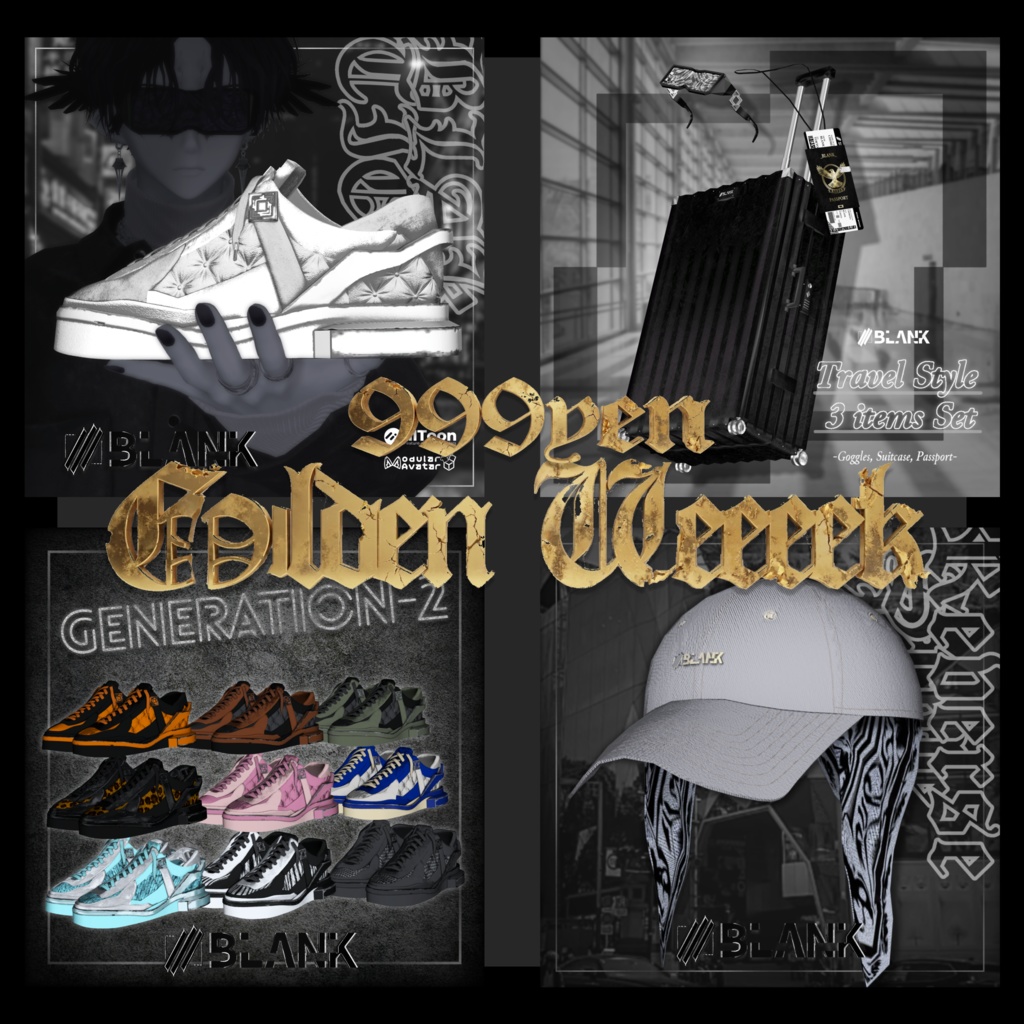 【GW限定33％OFF!!】BLANK-Travel 5items Set #fillinthe_BLANK_