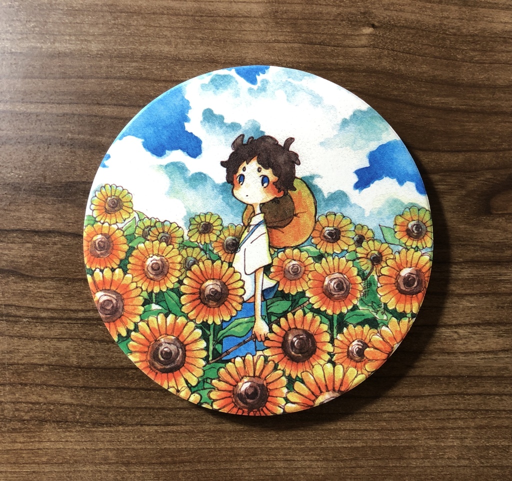白雲石ひまわりコースター