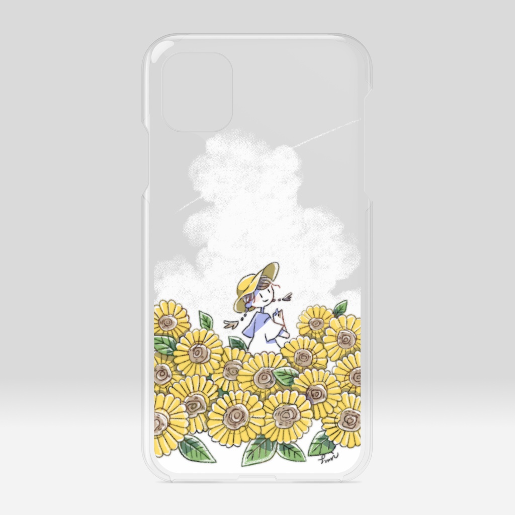 クリアiphoneケース ひまわりの女の子 Misu S Booth
