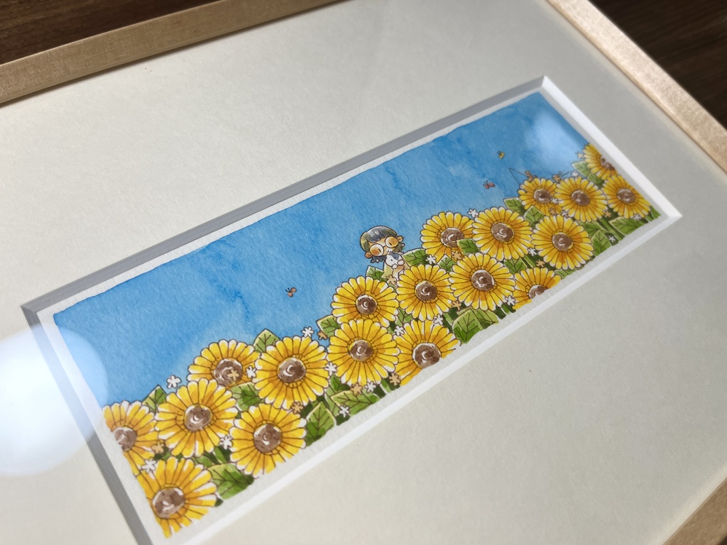 【 原画 】ひまわりと心