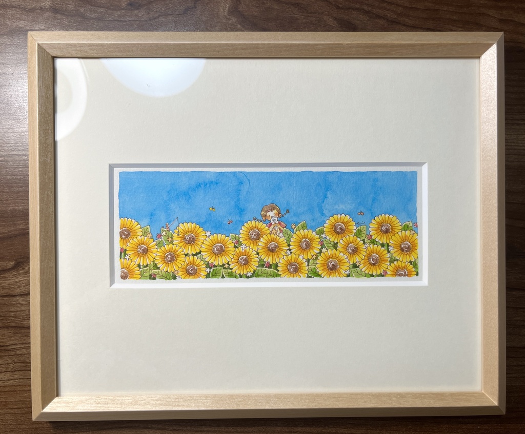 【 原画 】ひまわりと歌