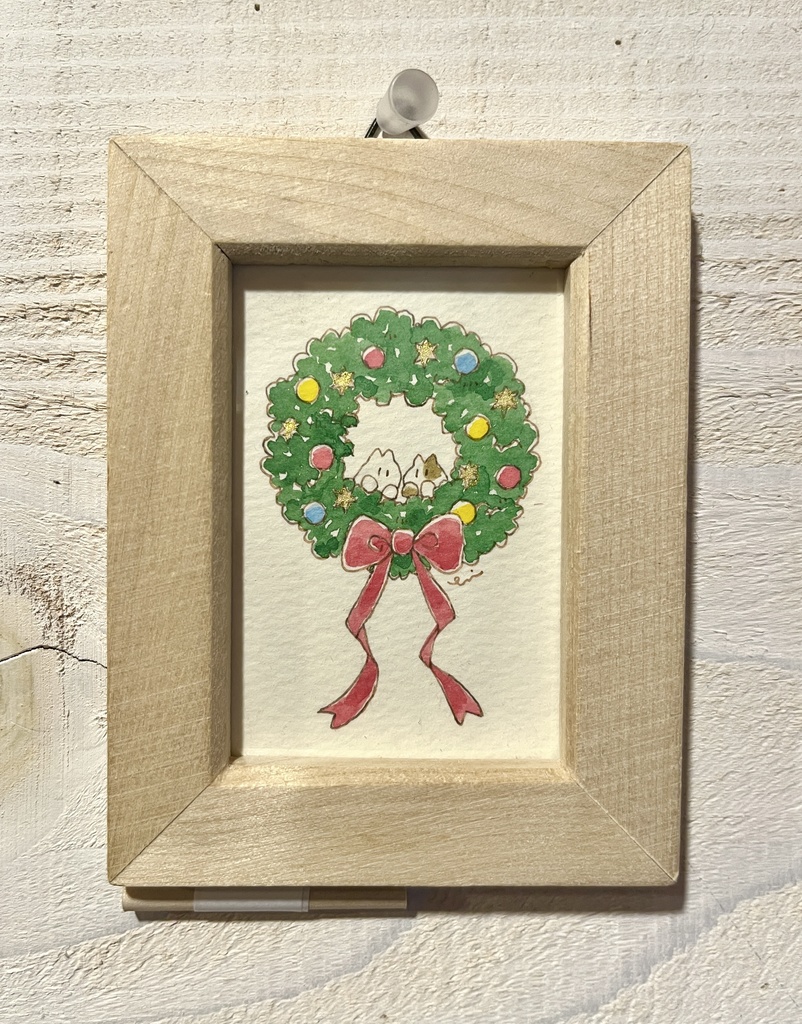 【 原画 】猫ちゃんリースa