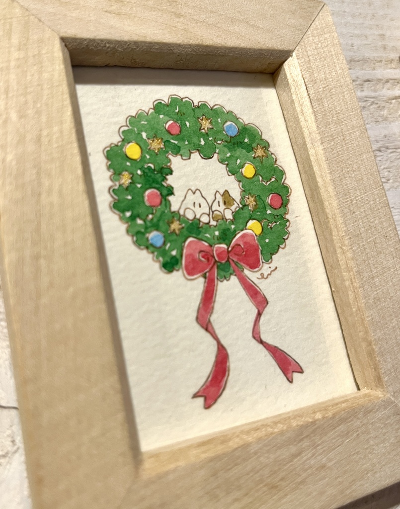 【 原画 】猫ちゃんリースa