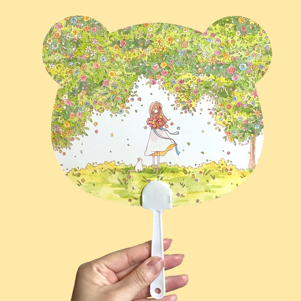 うちわ(片面ずつ違う絵柄)