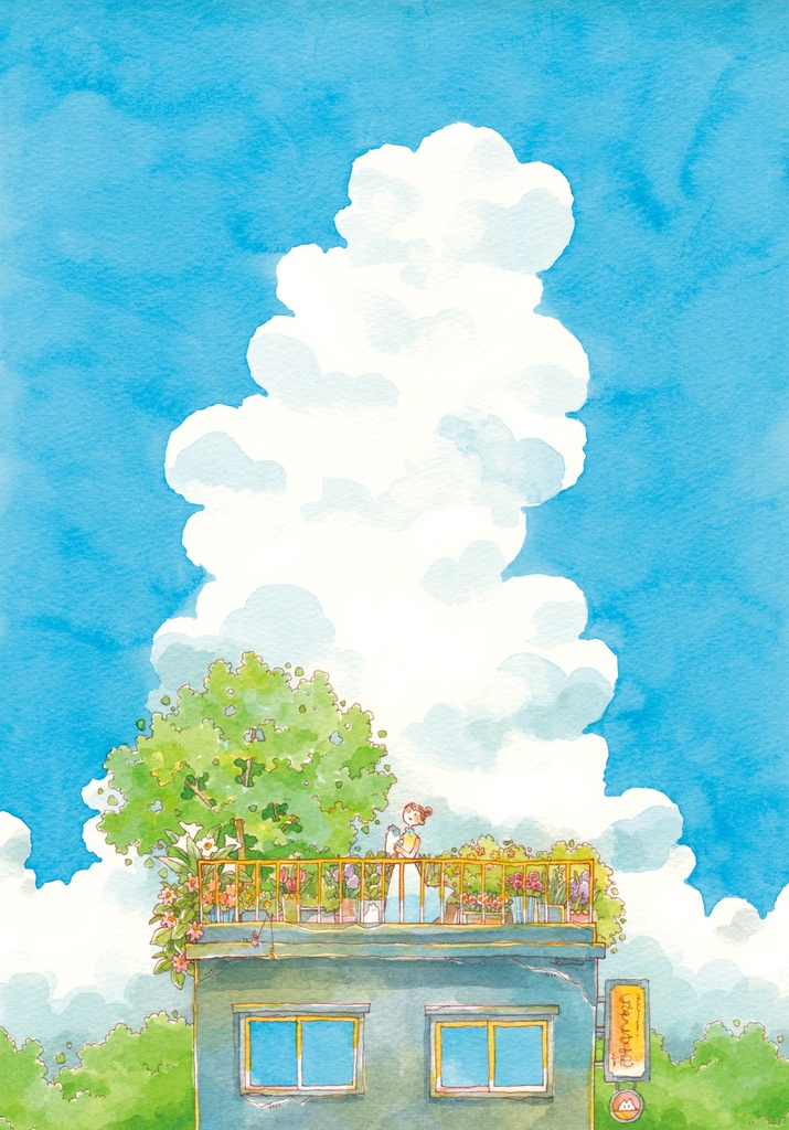 【 原画 】じりじり暑い日