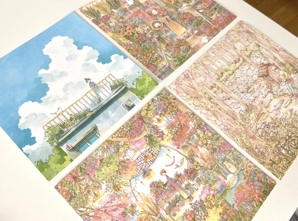 真四角ポストカード(4枚セット)