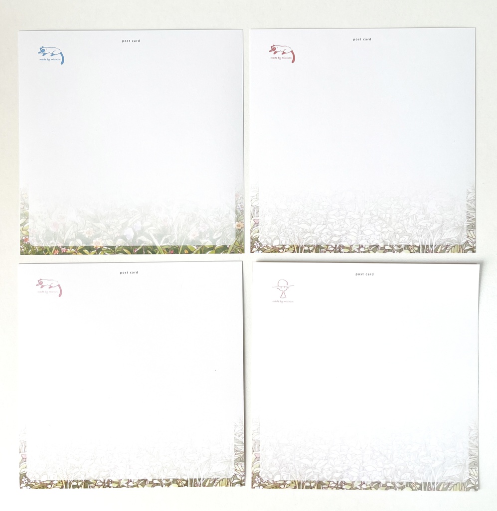 真四角ポストカード(4枚セット)