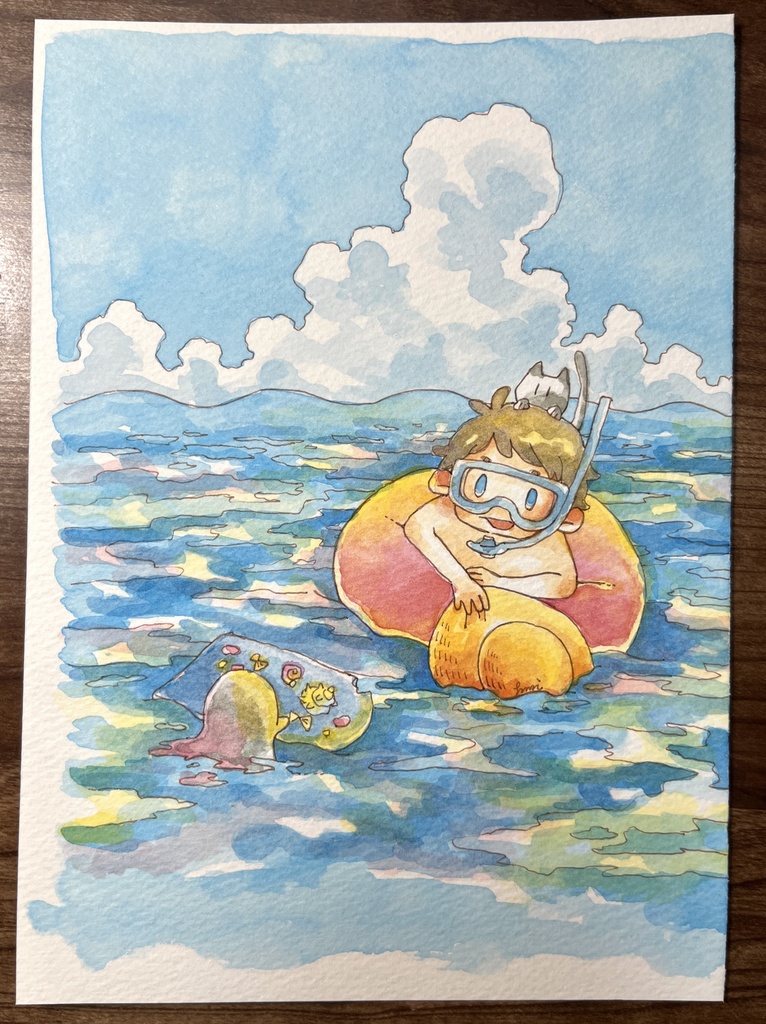 【 原画 】海の絵(額なし)