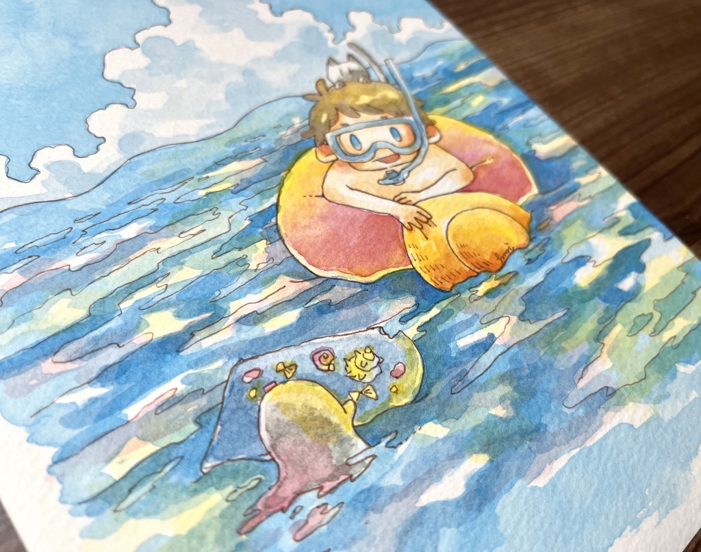 【 原画 】海の絵(額なし)