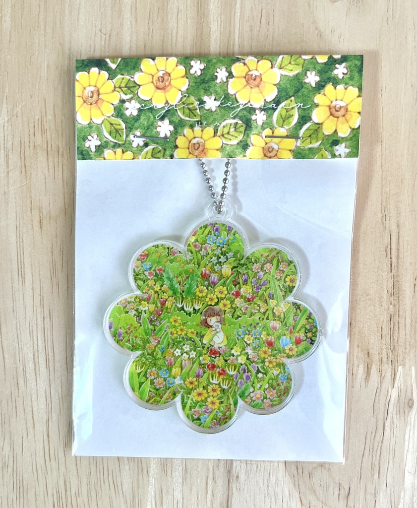 アクリルキーホルダー(花畑・お花型)