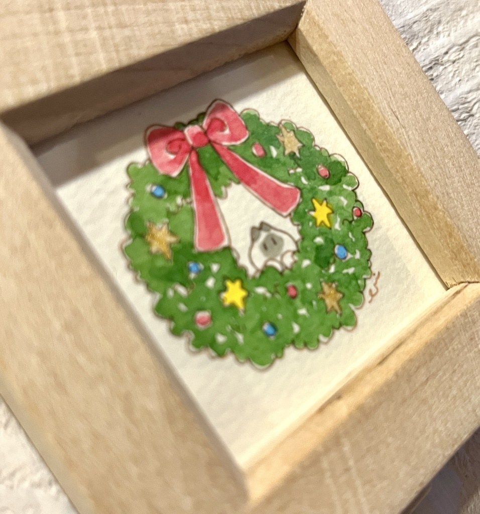 【 原画 】猫ちゃんリースb