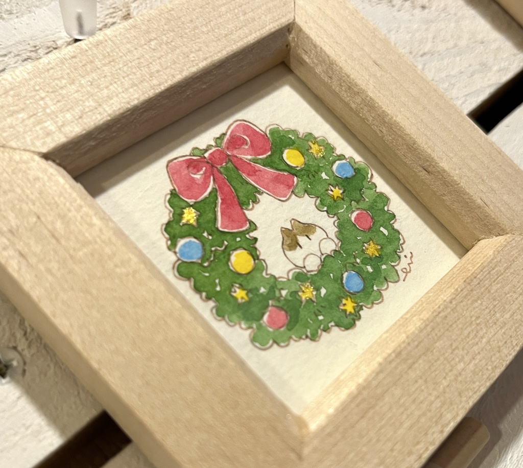 【 原画 】猫ちゃんリースc