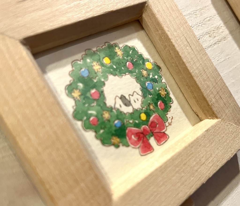 【 原画 】猫ちゃんリースd