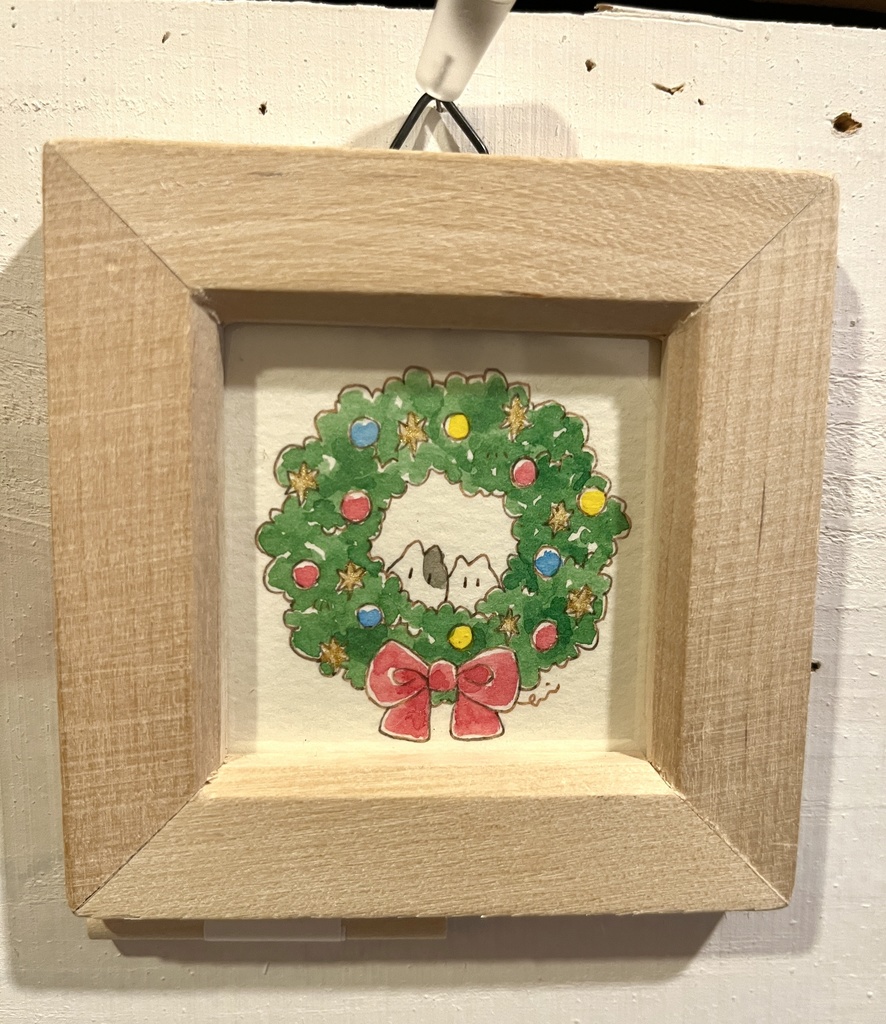 【 原画 】猫ちゃんリースd