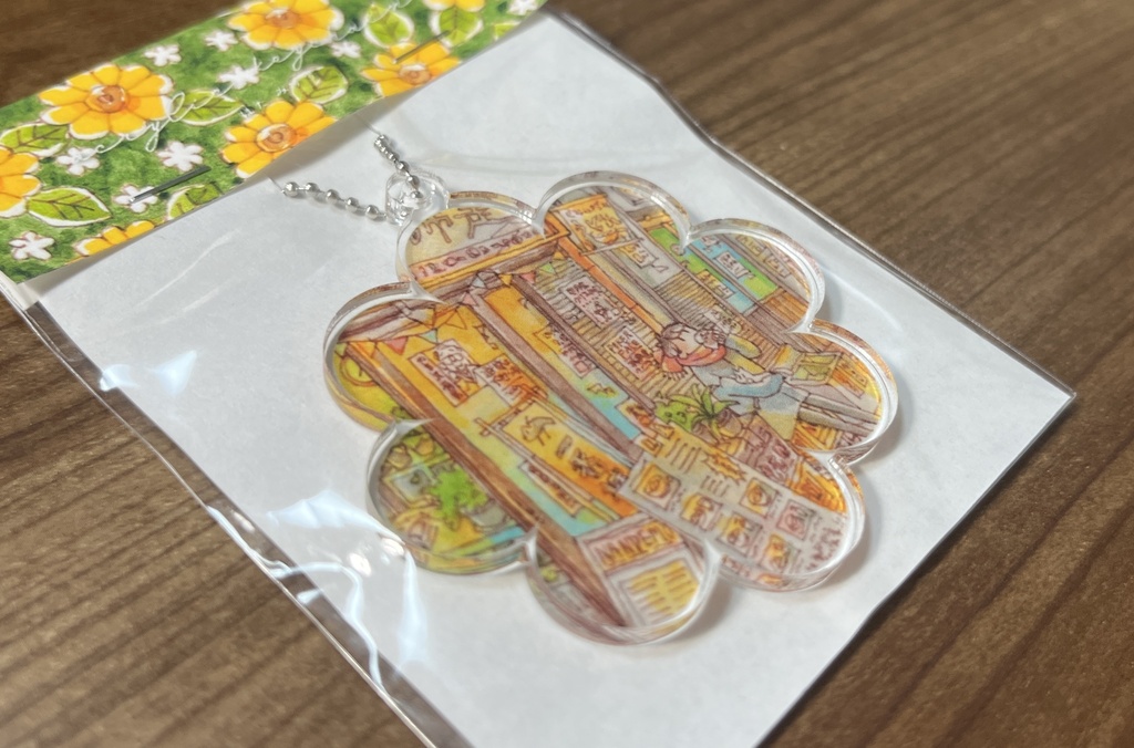 アクリルキーホルダー(お店・お花型)