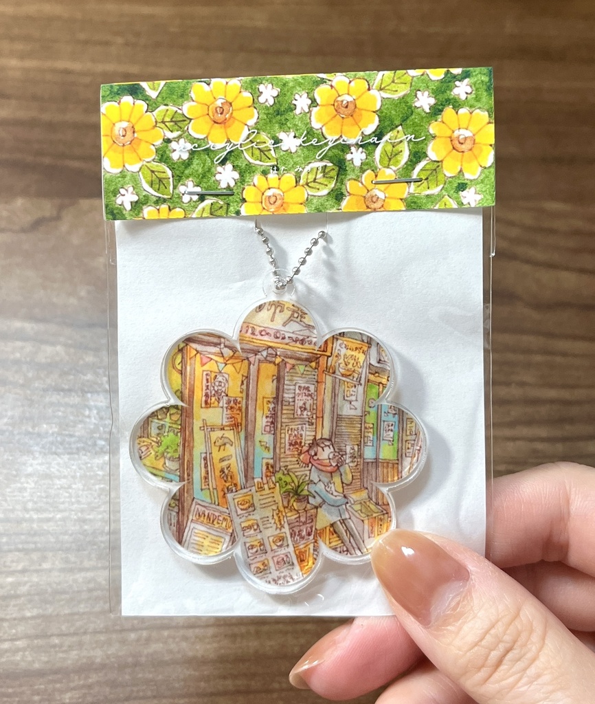 アクリルキーホルダー（お店・お花型）