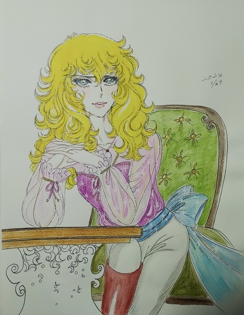 椅子に座るオスカル