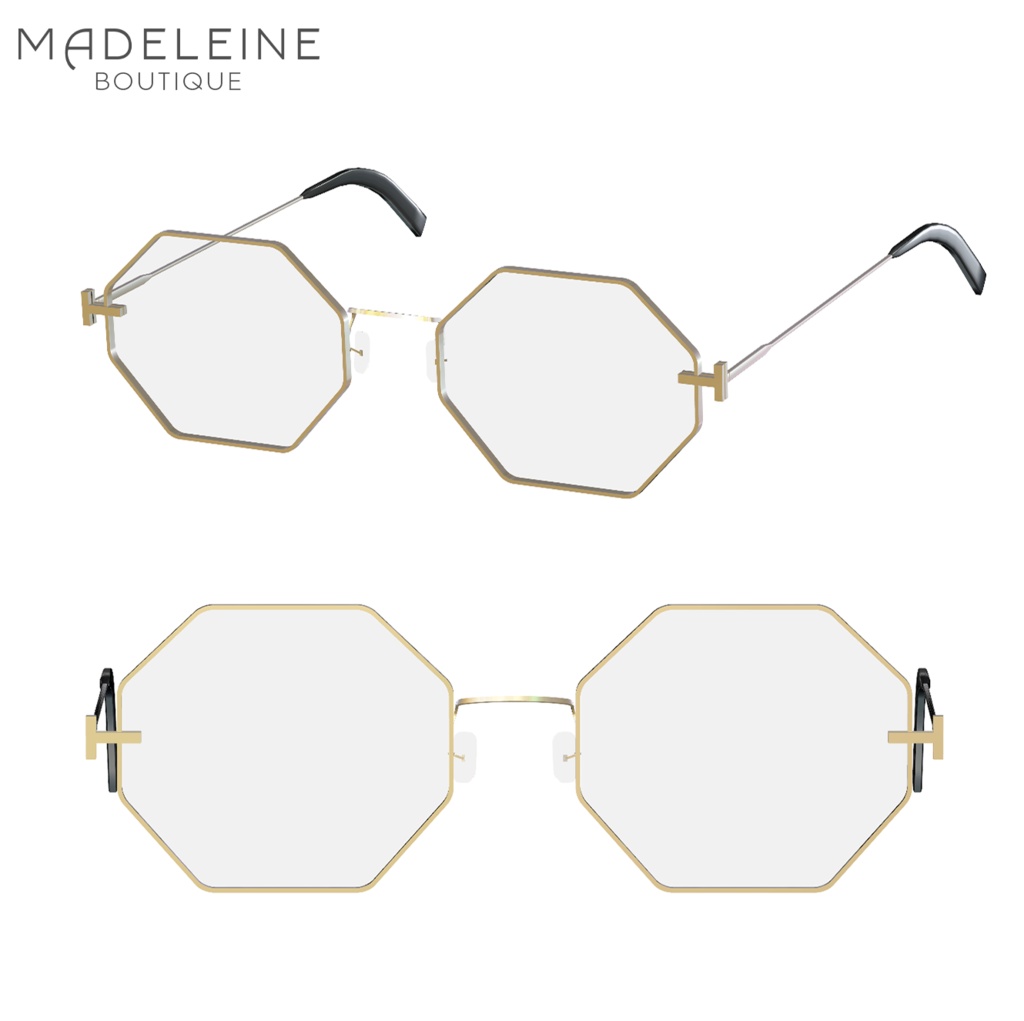 オクタゴンメガネ【VRChat想定】