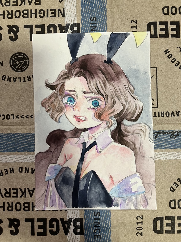 アイーシャ 〈ハガキイラスト原画〉