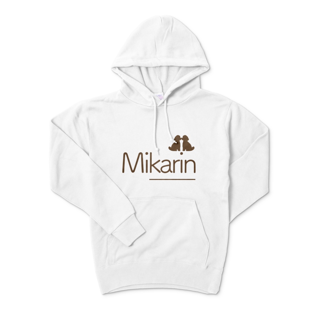 Mikarin ビッグロゴパーカー ホワイト