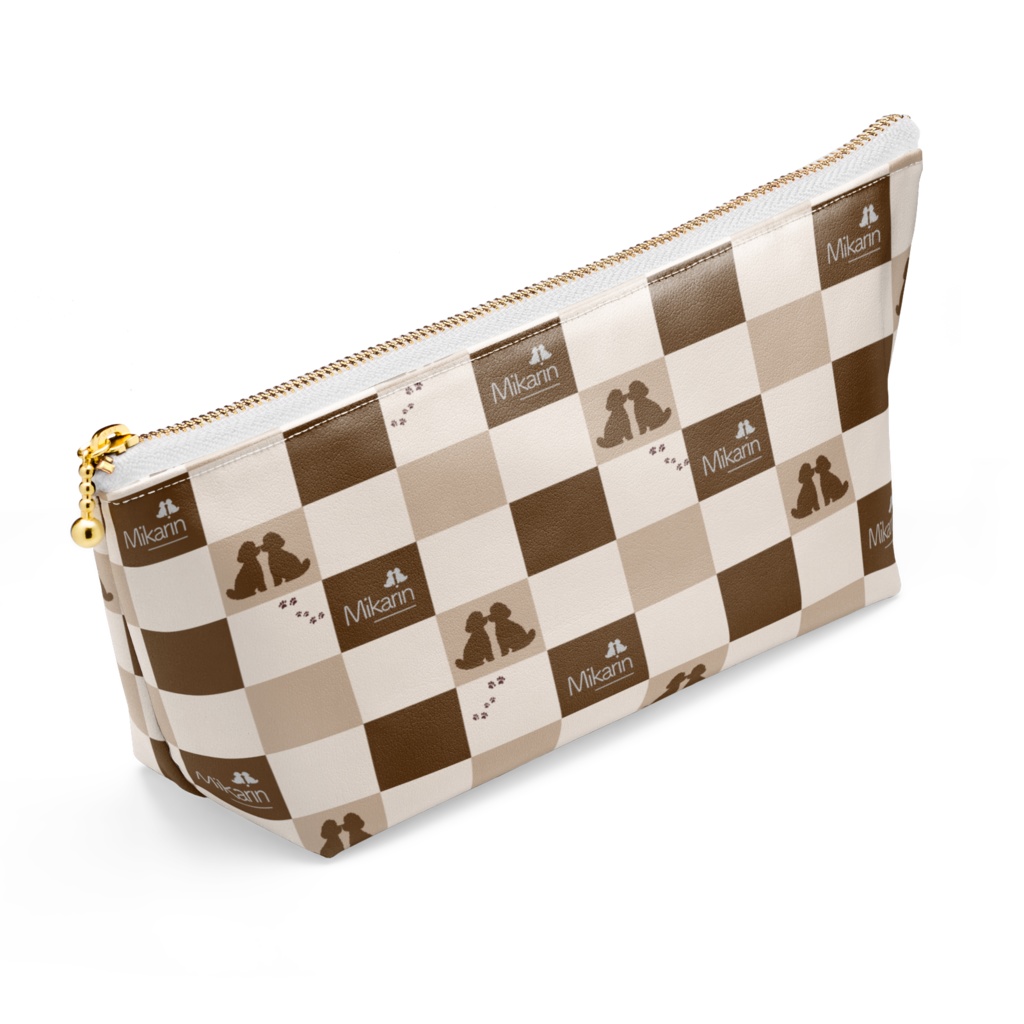 Mikarin ポーチ ホワイト-ゴールド