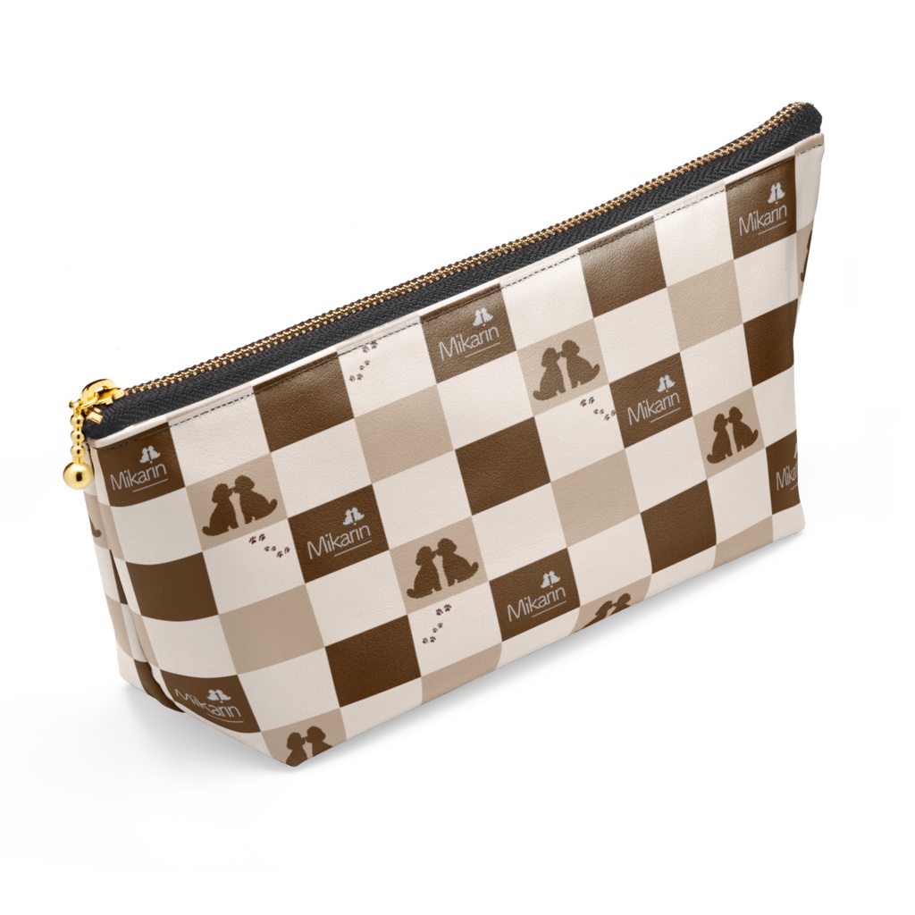 Mikarin ポーチ ブラック-ゴールド