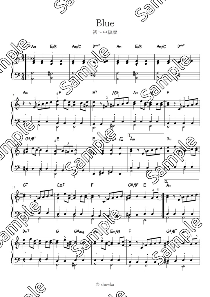 【楽譜】Blue