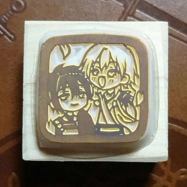 【消しゴムはんこ】三日月&鶴丸