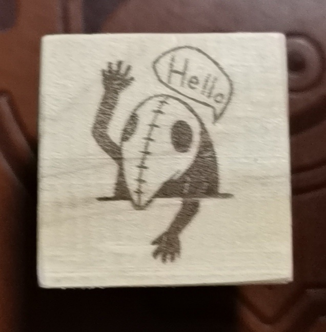 消しゴムはんこ　Hello