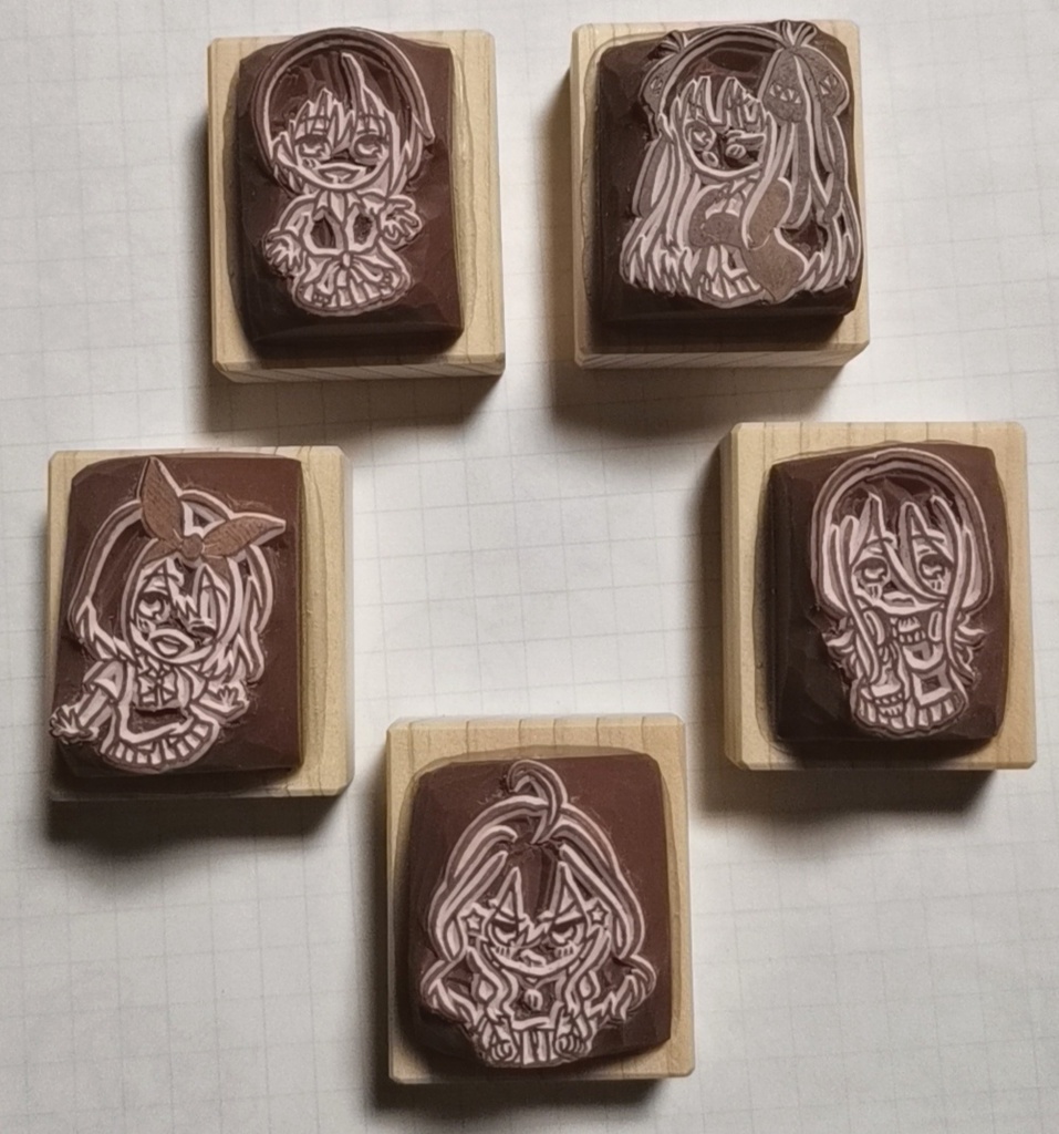 【消しゴムはんこ】五等分の花嫁