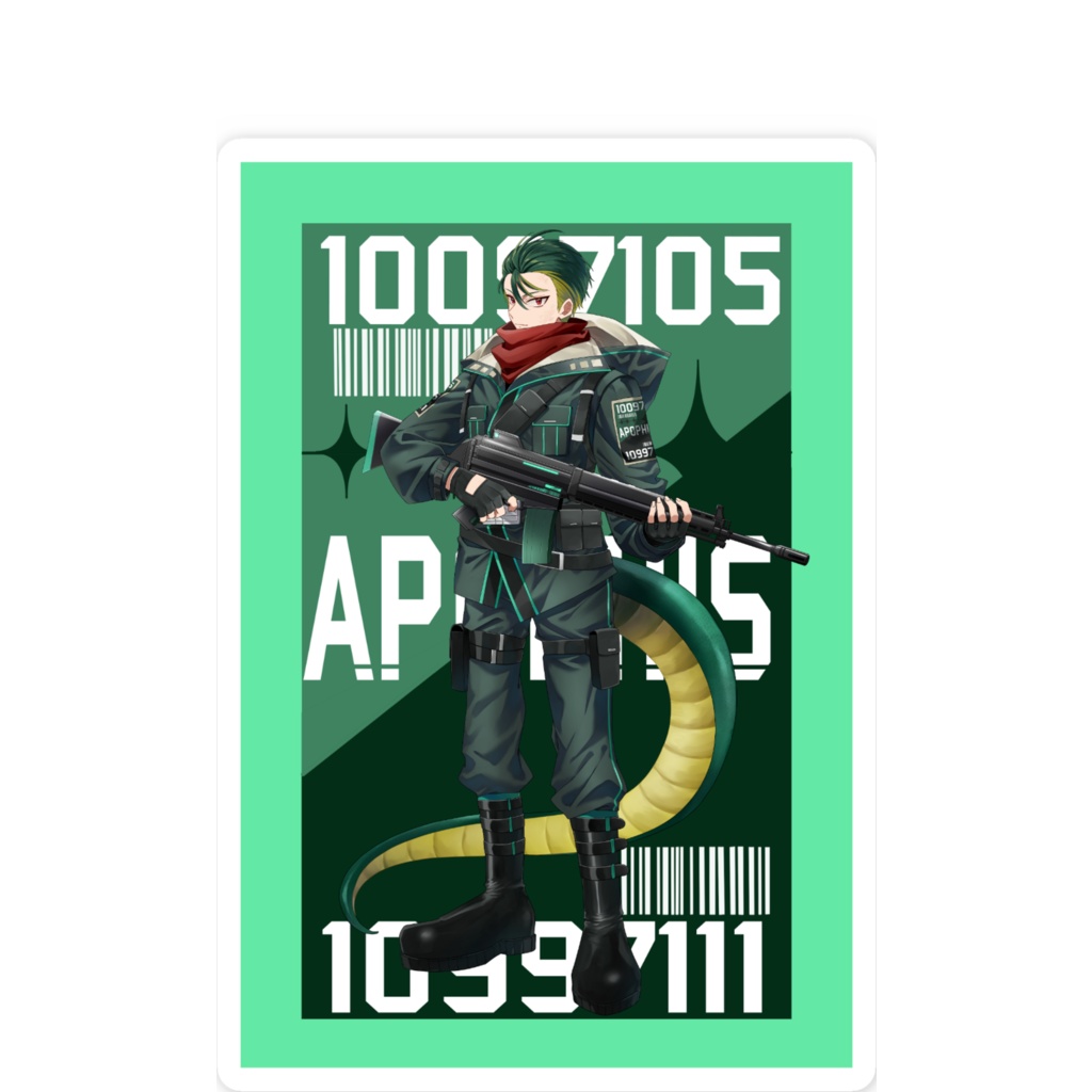 蛟丸スマホステッカー