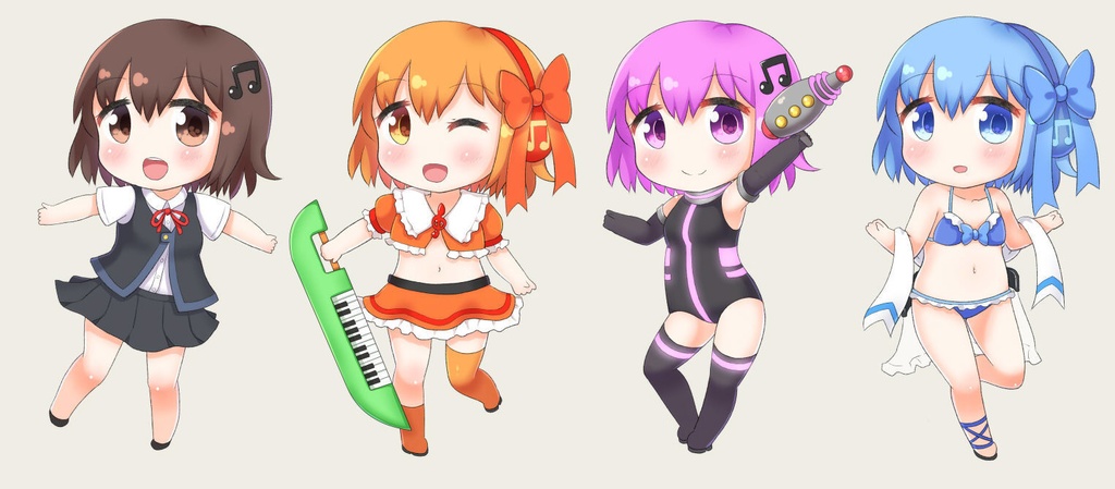 とじか アクリルキーホルダー 4種セット