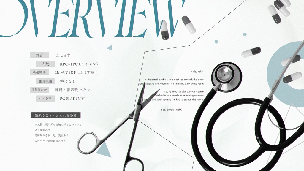 クトゥルフ神話TRPG「誰かに救われたい貴方へ」