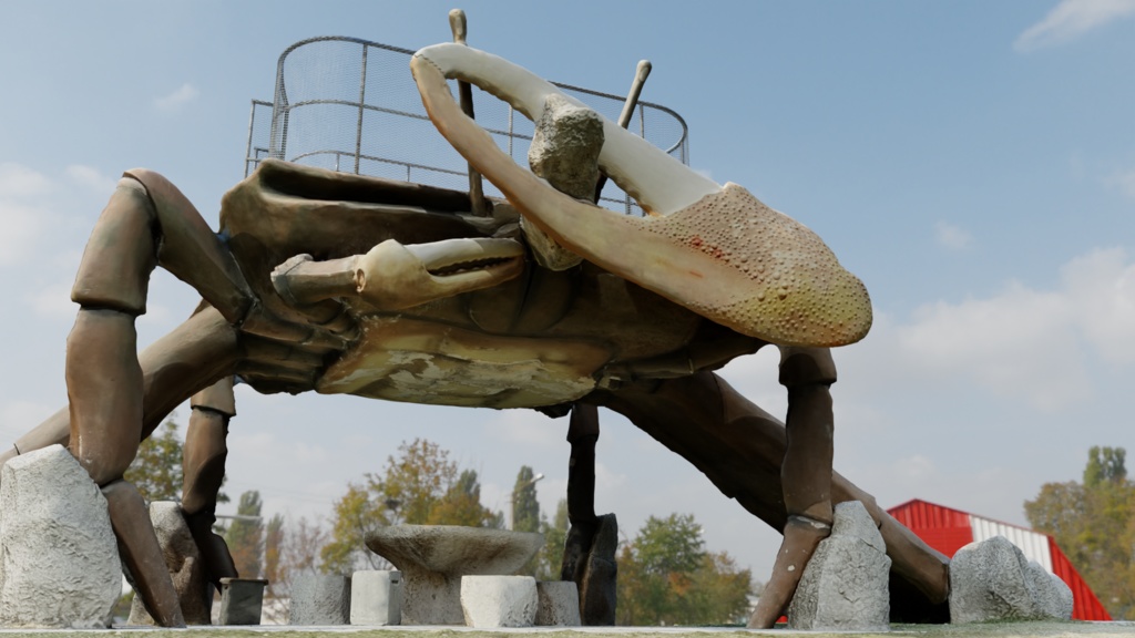 【フォトグラメトリ】カニ公園のすべり台