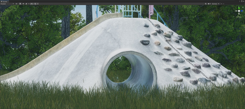 【フォトグラメトリ】トンネル付きすべり台