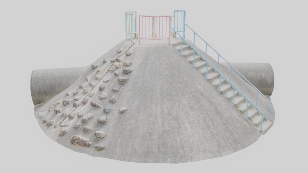 【フォトグラメトリ】トンネル付きすべり台