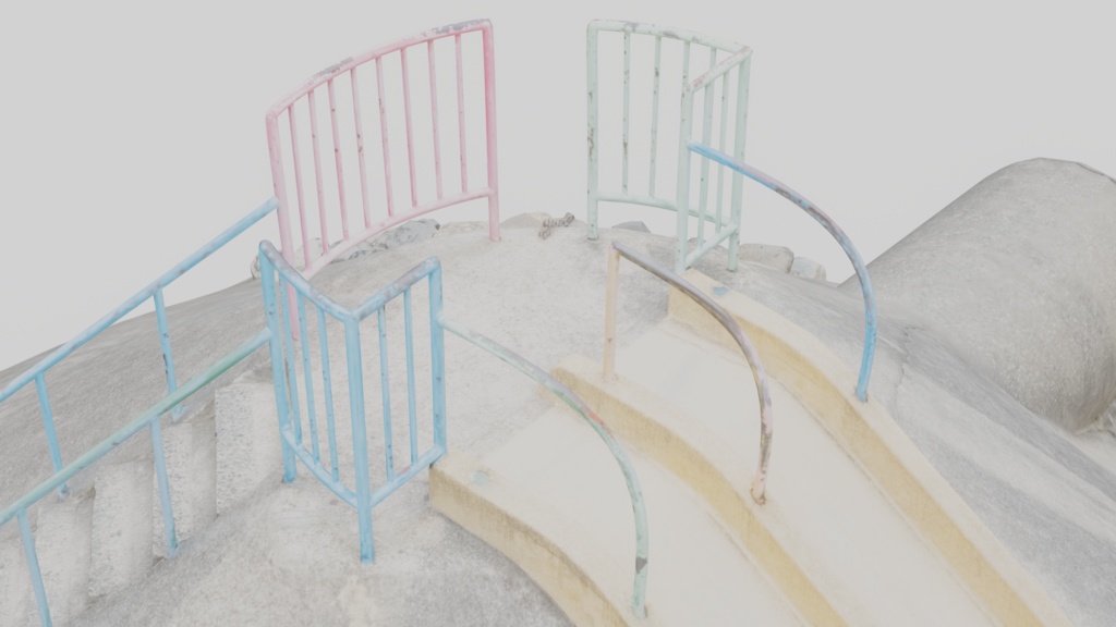 【フォトグラメトリ】トンネル付きすべり台