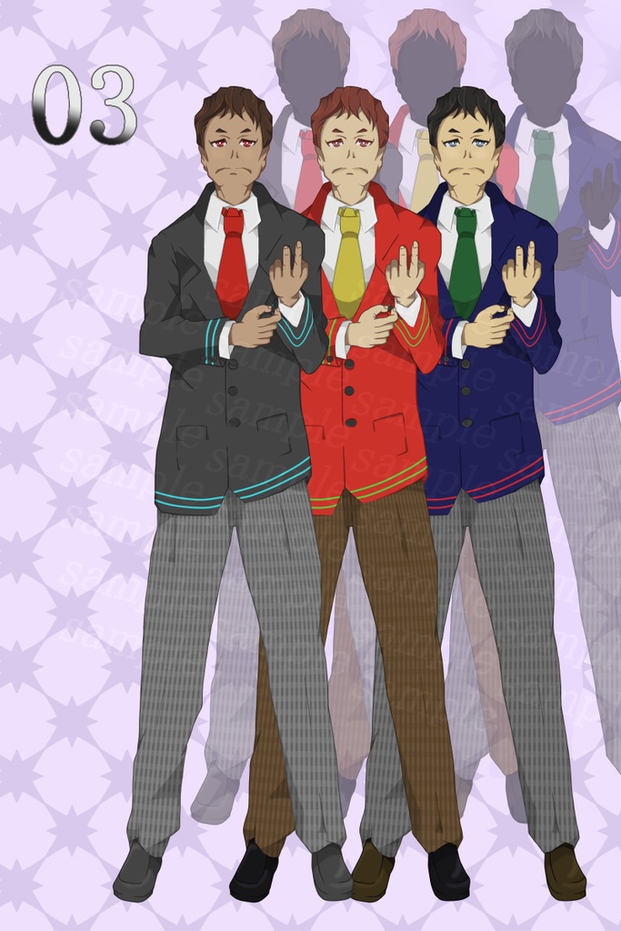 立ち絵「男子ブレザー学生」