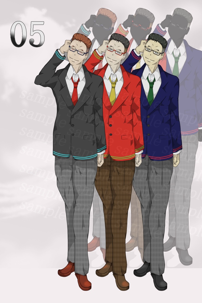 立ち絵「男子ブレザー学生」
