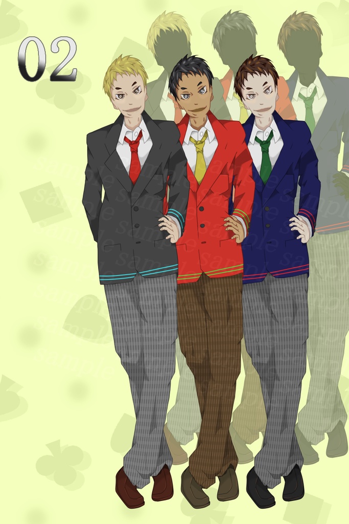 立ち絵「男子ブレザー学生」